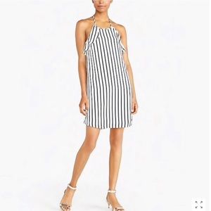 NWT J.Crew Factory Striped Halter Dress Large